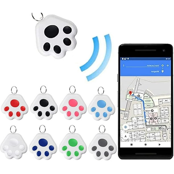 Mini Traceur GPS Bluetooth pour Animaux Smartphone Porte-Clefs Chat Chien  Tracker (NOIR)