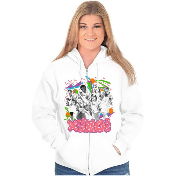 XOMG POP 1990s Retro Throwback Band Women Plus Size Zipper Hoodie Brisco Brands 2X
