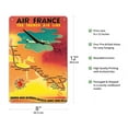 thumbnail image 2 of The French Air Line - London to Hong Kong - Dewoitine D.338 - Vintage Airline Travel Poster by N. Gérale c.1940 - 8 x 12 inch Vintage Metal Tin Sign, 2 of 4