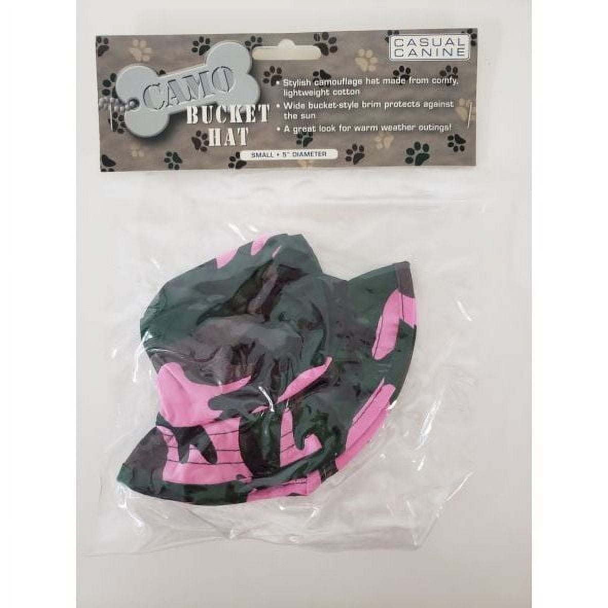Casual Canine Pink Camo Bucket Hat Size Small 5 Diameter