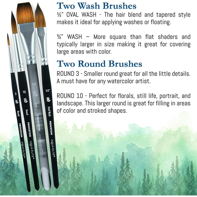 Princeton 4850 Aqua Elite Synthetic Kolinsky Sable Brush Wash 3/4