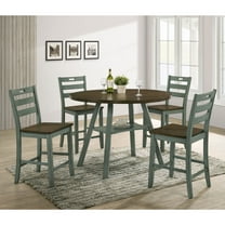 Furniture of America Donia Wood Counter Chair- Set of 2, Antique Green