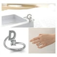 thumbnail image 3 of Copper Capital Letter Open Ring Portable Adjustable Rings Indoor Outdoor Office Shopping Decorative Makeup Jewelry Gift D, 3 of 5