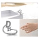 thumbnail image 4 of Jumpingount Anillo abierto con letras mayúsculas, anillos chapados portátiles para interiores y exteriores, joyería ornamental para oficina, Type1 NO1, 4 of 5