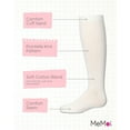 thumbnail image 3 of MeMoi  Pointelle Cotton Blend Knee High Sock - Girls - Female, 10, Winter White, 3 of 7