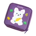 thumbnail image 2 of Bolsa de almacenamiento de toallas sanitarias de dibujos animados, con cremallera, lavable, multifunción, portátil, pequeña bolsa de maquillaje, Conejo Salvador titular de almacenamiento, 2 of 8