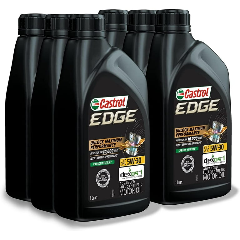 Castrol Edge Advanced Full Synthetic Motor Oil, 1 Quart, Pack of