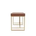 thumbnail image 5 of Furniture of America Vaiz Modern 60-inch Metal 3-Drawer Computer Desk with Drawers by  Light Walnut Walnut Finish,Gold Finish, 5 of 5