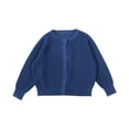 thumbnail image 1 of XXWXYD Cardigan Tricoté Épais pour Filles, Col Rond, Veste Courte Boutonnée, Chandail d'Hiver Automne pour Bébé, 1 of 7