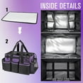 thumbnail image 4 of SUMMIT Wearable Cleaning Caddy, Cleaning Caddy Supplies Organizer with Handle & Shoulder Straps for Housekeepers, Under Sink & Car Cleaning Tool Organizers Bag with 4 Foldable Divider (Purple), 4 of 14