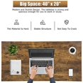 thumbnail image 4 of FDW Computer Desk Home Office Desk Gaming Desk Corner Writing Black Large 47â€L x 23â€W Student Art Modren Simple Style PC Wood and Metal Desk Workstation for Small Spaceï¼ŒVintage, 4 of 4