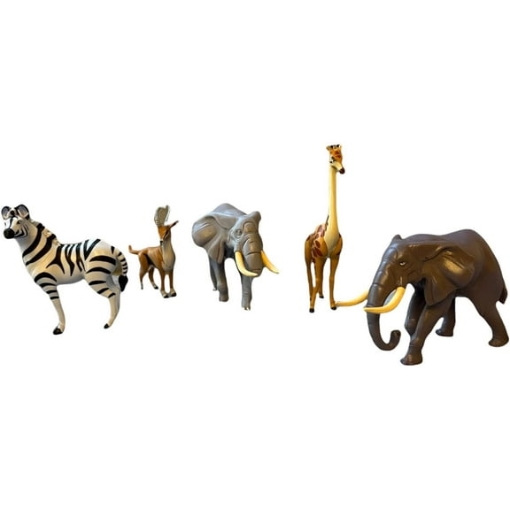 Lion King Elephants Giraffe Zebra Antelope 5 Cake Topper Figurine PVC Figures