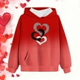 thumbnail image 4 of BLVB Teen Girls Boys Sweatshirt Valentines Hoodies Kids Heart Print Clothes Long Sleeve Pullover Cute Trendy Tops 4-14T, 4 of 6