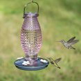 thumbnail image 2 of Perky Pet Vintage Glass Hummingbird Feeder (Cranberry Pink), 2 of 6