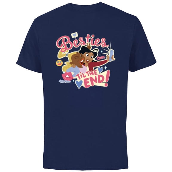 Disney Proud Family Penny Dijonay Jones Besties Til the End! - Short Sleeve Cotton T-Shirt for Adults - Customized-Navy