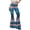 Aztec Horse Pattern-Blue, variant on Multicolor Leopard Animal Cheetah Pattern Workout Leggings for Women Casual High Waist Flare Yoga Pants Tummy Control Wide Leg Bootcut Workout Gym Pants