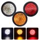 thumbnail image 2 of Luces traseras redondas de 24 V para remolque de camión, luces de giro, reflectores, luces de advertencia de posición lateral de freno y parada, color rojo, amarillo y blanco, 2 of 5