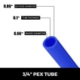 thumbnail image 2 of Tubo PEX VEVOR Oxygen sin barrera, 500 m, azul, tubo PEX de 3/4 pulgadas, 2 of 9