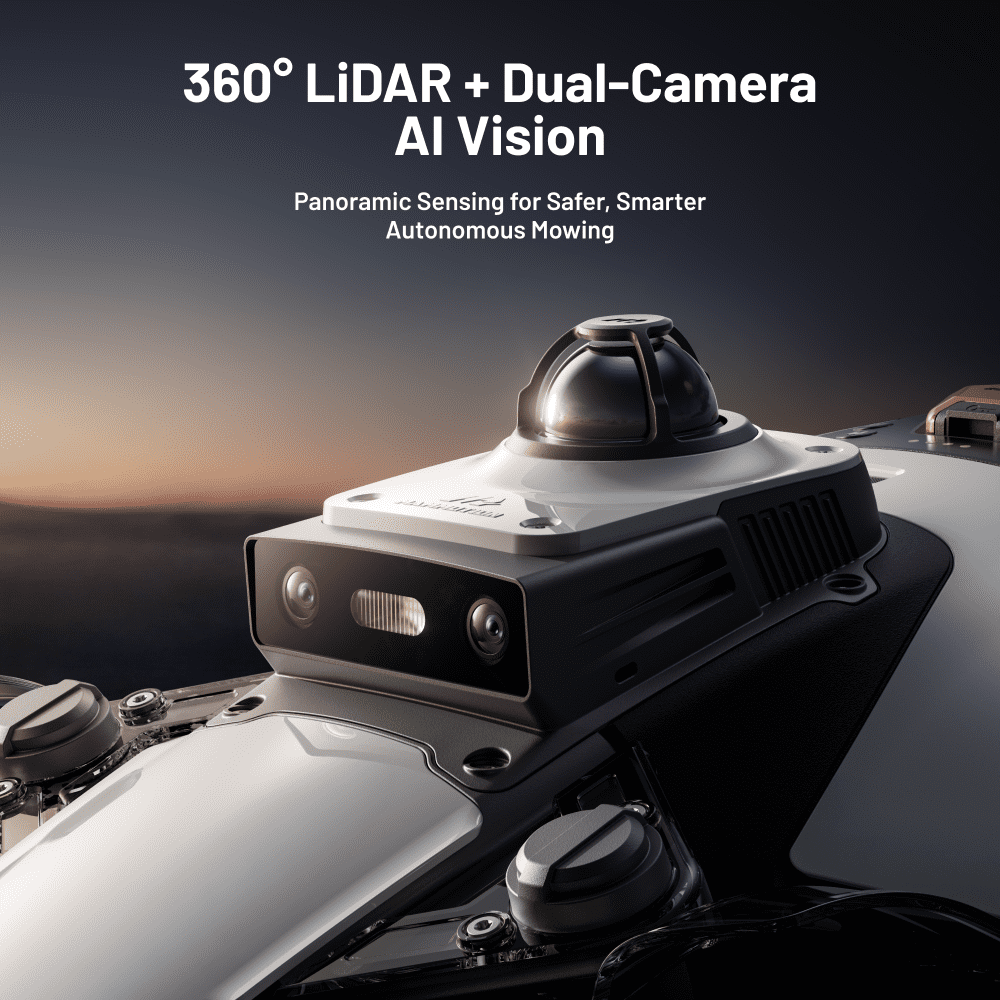 Mammotion LUBA mini 2 AWD 1500H Robot Lawn Mower, 0.37Acres,360° LiDAR+Dual-Cam AI Vision, 80% Slopes,2.2-4.0 in Cutting Height
