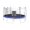 Blue, variant on Skywalker 17' Oval Backyard Trampoline with Safety Enclosure and Triple Toss Game Blue