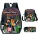 thumbnail image 2 of Mochila Escolar MINECRAFT Para Estudiantes De Escuela Primaria Y Secundaria En My World Game Periférica Conjunto De Tres Piezas De Peluche Animal Patung Muñecas Pulpo, 2 of 4