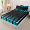 thumbnail image 2 of jejeloiu Blue Geometric Lines Zipper Full Size Comforter Sets with Fitted Sheet and 2 Pillowcases For Boys,Modern Minimalist Aesthetic Zipper Bedding Set For Kids,Reversible,4-Piece, 2 of 7