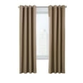thumbnail image 4 of Commonwealth Ventura Tab Top Dressing Window Curtain Panel Pair - 52x63", Pebble, 4 of 6