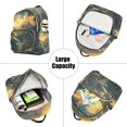 thumbnail image 5 of JIALIOU Mini Backpack Purse for Women Quilted Casual Daypack Small Travel Shoulder Bag, Prehistoric Jungle Dinosaurs Volcano, 5 of 7