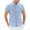 Blue, variant on EGNMCR T Shirts for Man Men's Short-sleeved Formal Business Color Standing Collar Shirt Multi-button Gifts for Men