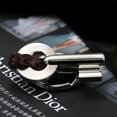 thumbnail image 2 of 2 Pcs Creative Fashion Leather Couple Keychain Key Chain Ring Keyring Key Lock Gift (Silver), 2 of 3