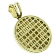 thumbnail image 4 of Bull Head Coin Hip Hop Pendant Iced 48MM Round Gold Finish w/ Silver Glitter, 4 of 5