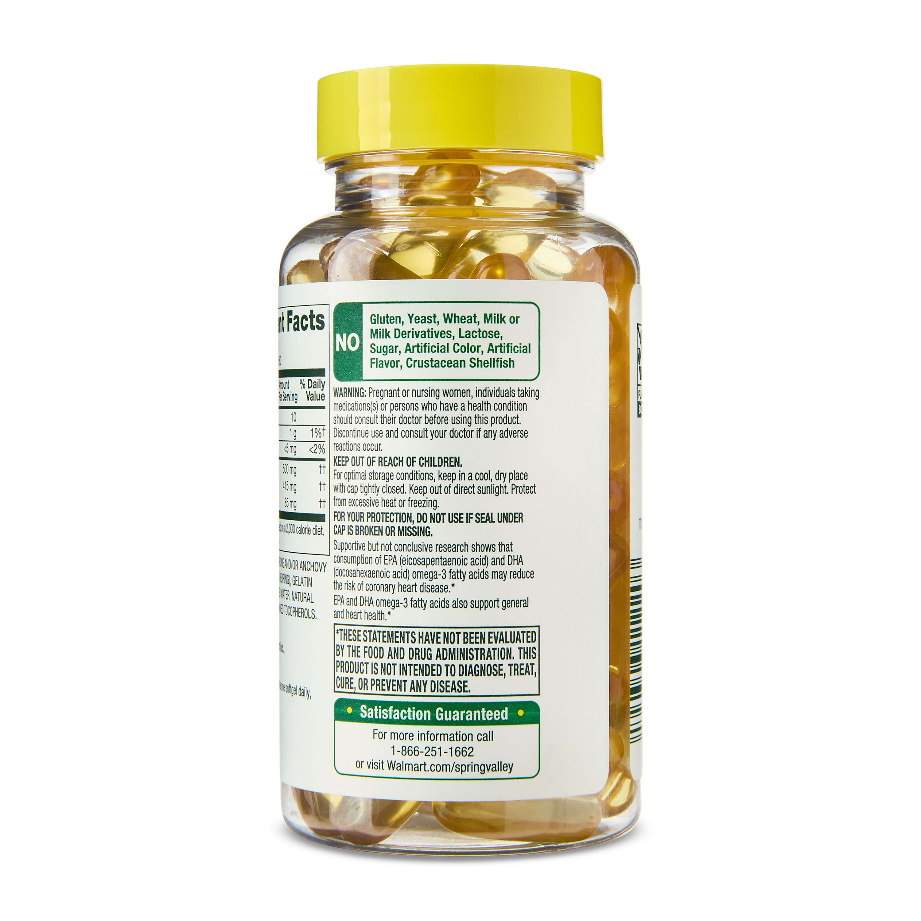 Spring Valley Fish Oil Omega-3 500mg, 60 Softgels photo 8