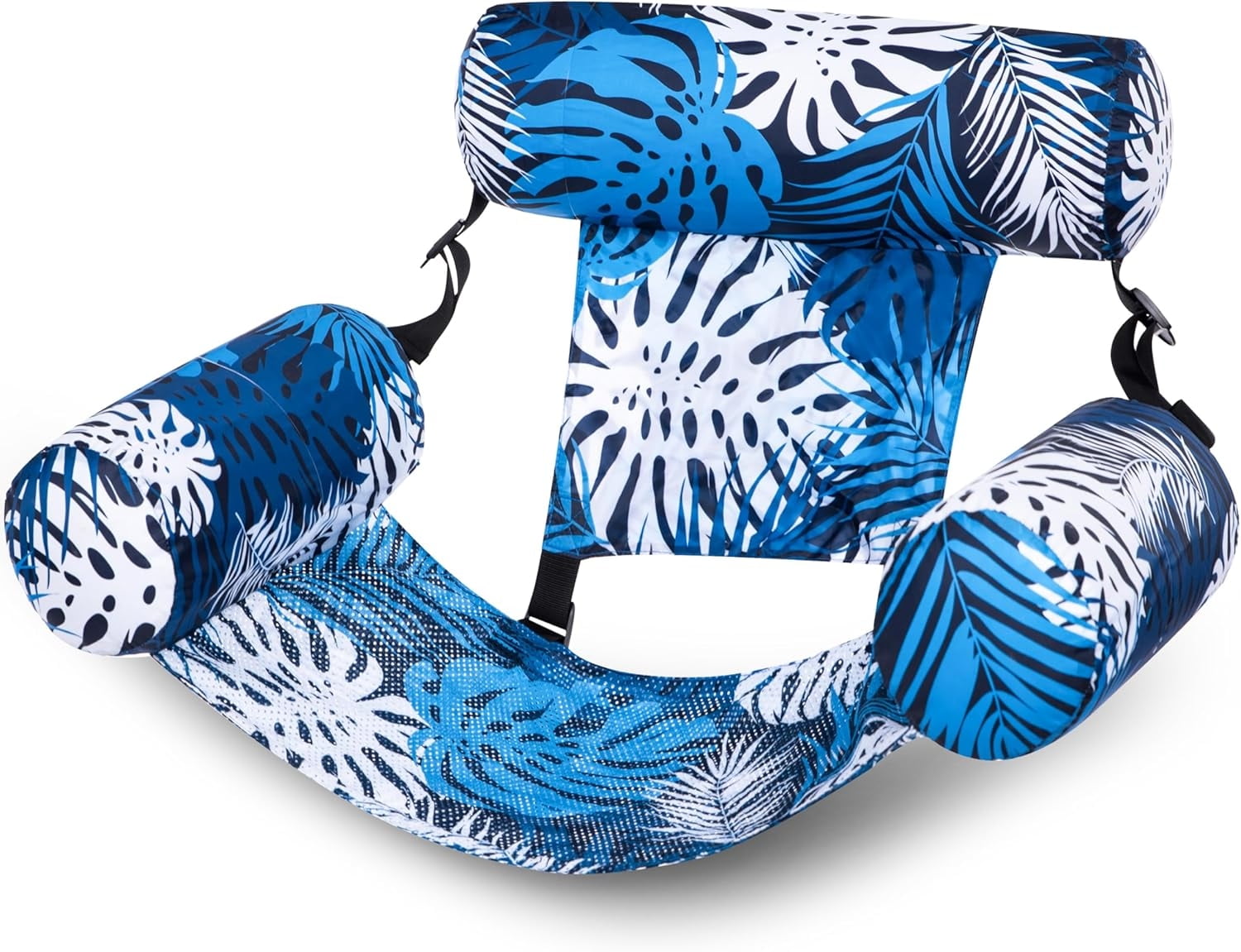 Joyfy Pool Chairs,Pool Floats for Adult,Blow up Water Chairs Noodles rafts for Party Summer Water Beach Fun, Blue Leaves