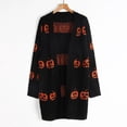 thumbnail image 6 of Women's Halloween Cardigan Sweaters Loose Ribbed Open Front Knit Coat Pumpkin Long Sleeve Cute Fall Winter Clothes, 6 of 6
