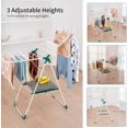 thumbnail image 2 of slieton Clothes Drying Rack, Foldable Metal Laundry Rack, Space-Saving Free-Standing Airer with Adjustable Height Gullwings, Durable Indoor and Outdoor Clothes Dryer 38" H (Large), 2 of 8