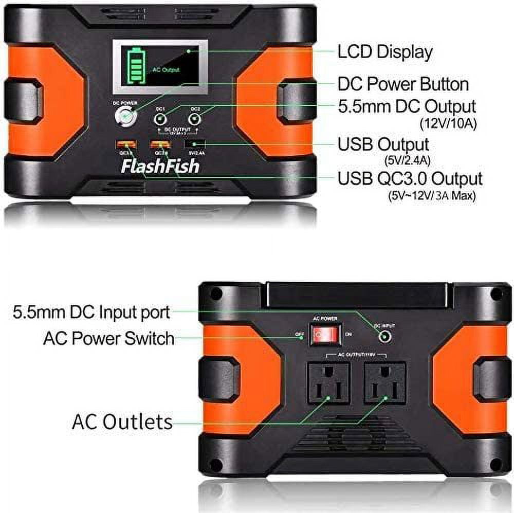 200W Peak Power Station Flashfish CPAP Battery: A Robust 166Wh 45000mAh Backup