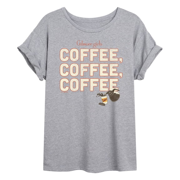 Gilmore Girls - Coffee, Coffee, Coffee - Juniors Oversized Graphic T-Shirt