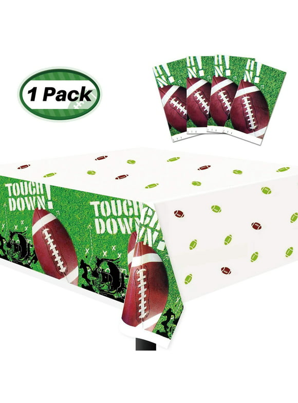 huntermoon Super Bowl Football Party Birthday Themed Decorative Tablecloth,Team Game Outfit Party Theme Decoration,Super Bowl Decoration(130*220cm)