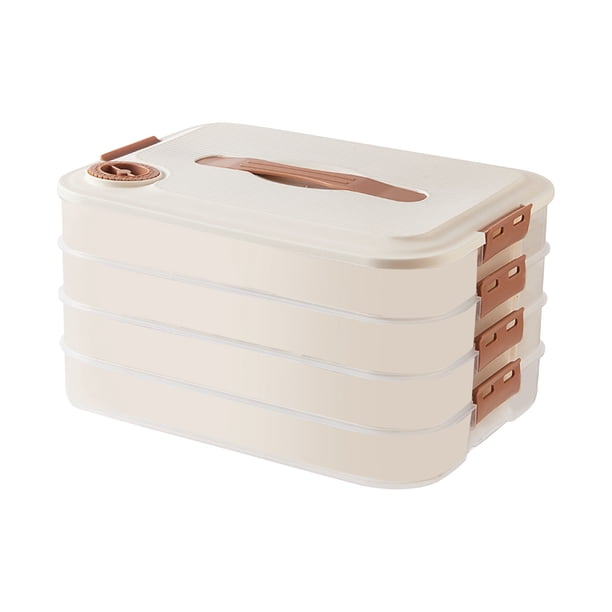 Precio sorpresa!Caja de bolas de masa para el hogar, caja de almacenamiento de bolas de masa rápida multicapa de gran tamaño con cubierta, caja de cocina, caja de conservación fresca para refrigerado