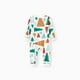 thumbnail image 3 of Conjuntos de pijamas navideños a juego para toda la familia con estampado de árbol de Navidad, cordón y bolsillos, 3 of 5