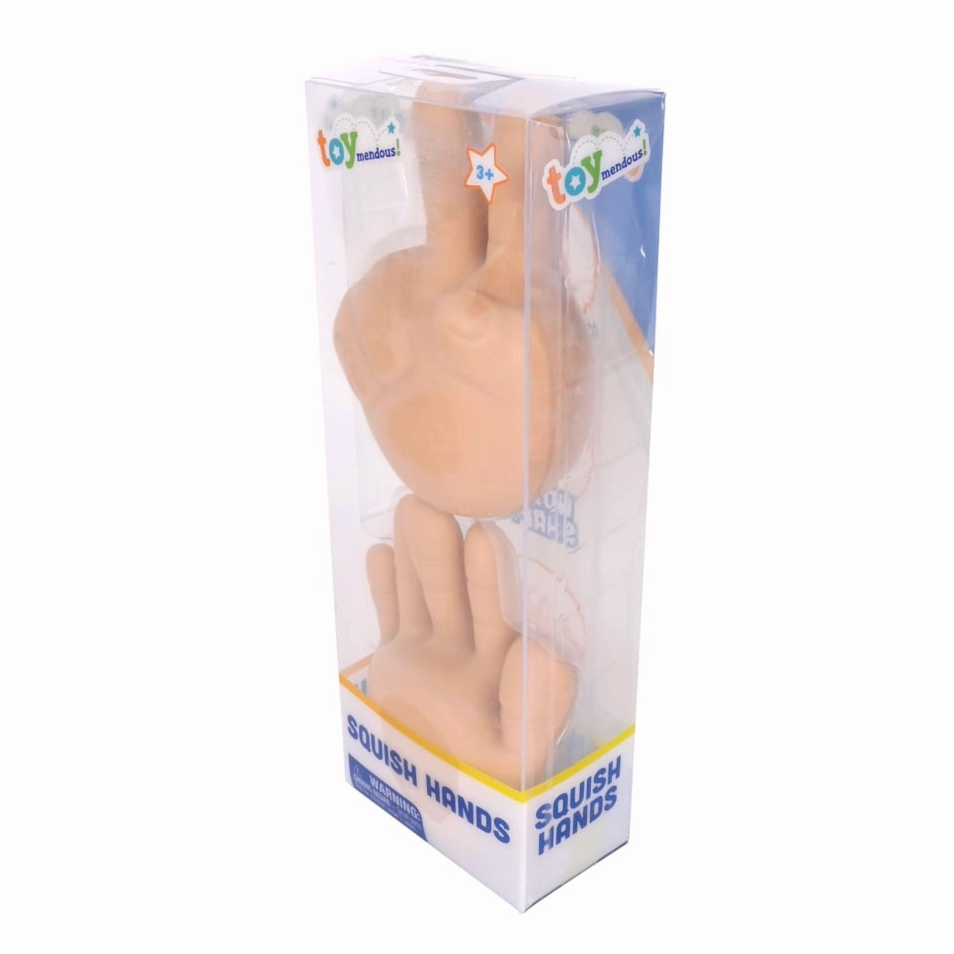 Toymendous Squish Hands, 2 pack Rubber Stress Balls, Toy for Children Ages 3+