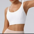 thumbnail image 3 of Strappy Sports Bras for Women Criss Cross Back Padded Medium Support Workout Bra Athletic Running Gym Bra, 3 of 4