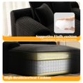 thumbnail image 4 of FFH Plush Chaise Lounge Chair Indoor, Boneless Sleeper Sofa Bed, No Assembly Required, Black, 4 of 6