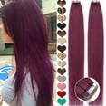 thumbnail image 2 of SEGO Blonde Tape in Hair Extensions 100% Real Remy Human Hair Long Straight Silky Thick Hair Gold Hair Acessories Black/Pink/Purple/Red Hair, 2 of 9