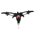 thumbnail image 3 of Gibobby Ropa interior mujer algodón Tanga fina de verano con ropa interior sexy de perlas bordadas ahuecadas(Negro，Talla única), 3 of 5