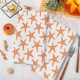 thumbnail image 3 of Orange Beach Starfish Kitchen Towels Set of 4, Summer Ocean Nautical Coastal Soft Microfiber Dish Towels, Absorbent Quick-Dry Washable Dishcloths for Kitchen Cleaning, Drying Dishes, 18x28 Inches, 3 of 9