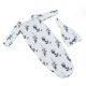 thumbnail image 3 of Vestido de bebé estilo anudado patrón de hoja de olivo transpirable cómodo suave saco de dormir infantil con sombrero, 3 of 9