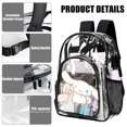 thumbnail image 7 of Cinnamoroll Clear Backpack Heavy Duty See Through Bookbag Transparent Bag for Colleges School Work Sport Travel, 7 of 7