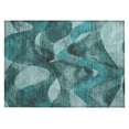 thumbnail image 2 of Addison Rugs Chantille Indoor/Outdoor Contemporary Abstract Teal Washable Rectangle Rug, 1'8" x 2'6", 2 of 6