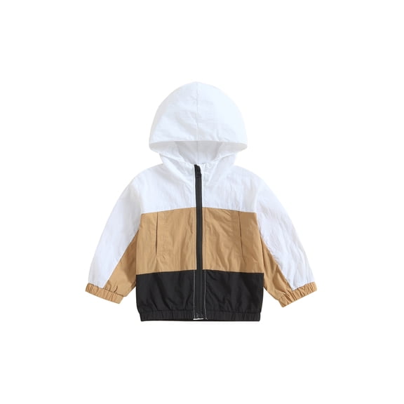 LMLYSoH Toddler Boys Zip Up Hoodies Jacket Contrast Color Hooded Long Sleeve Coat Fall Winter Kids Clothes Outerwear